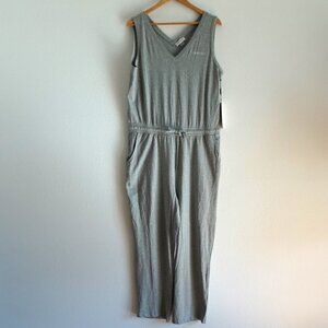 Calvin Klein Sleeveless Jumpsuit Romper Women's Size L Gray Stretch